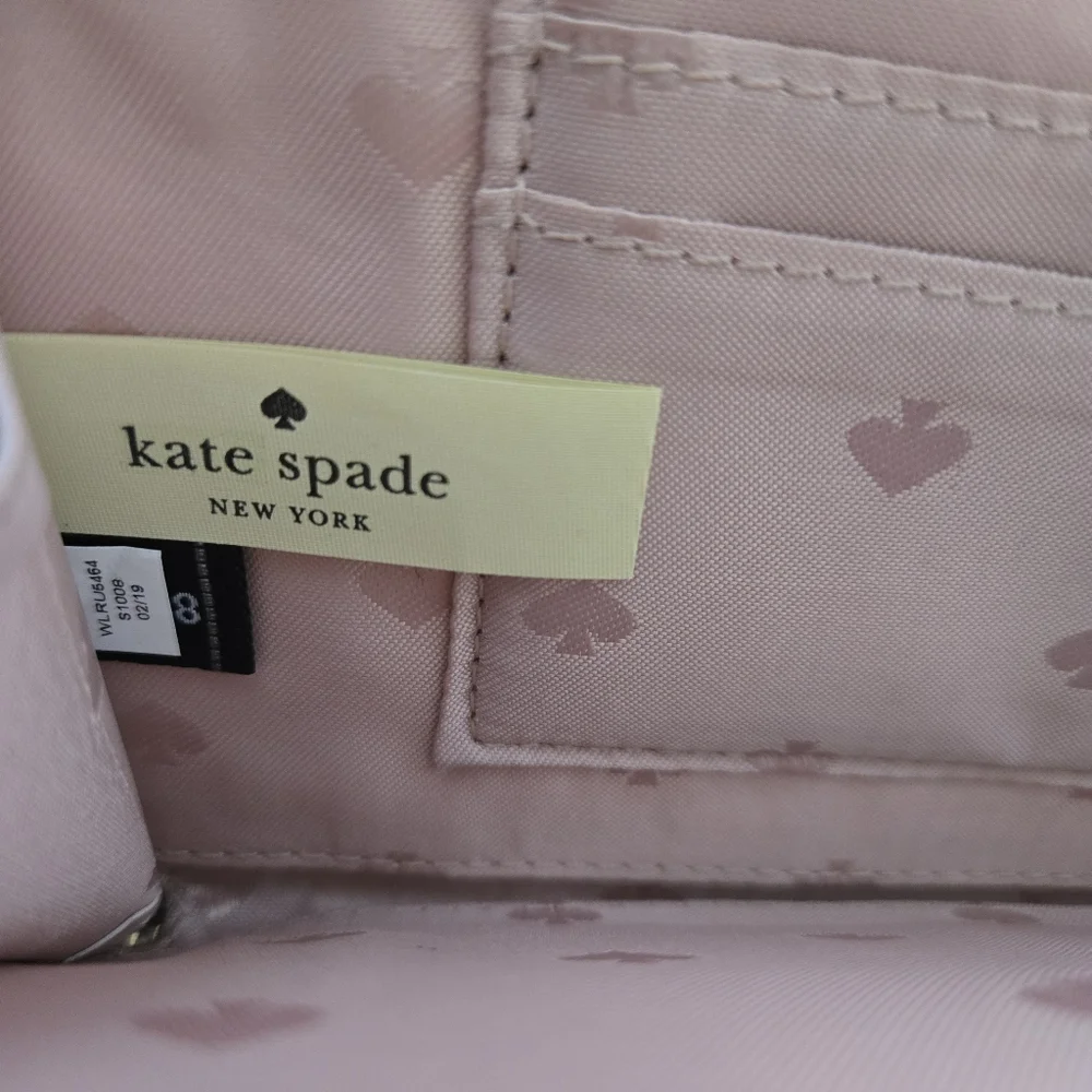 Kate Spade Light Pink Pebbled Leather Jackson Street Half Moon Women's Wristlet